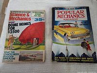 Science & Mechanics and Popular Mechanics magazine covers visible