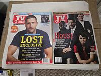 Two TV Guide magazines: Lost exclusive and House cover issues