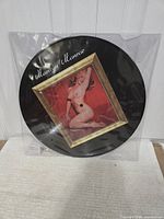 Front view of Marilyn Monroe picture disc in sealed sleeve