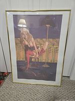 Full view of framed print showing artwork and frame