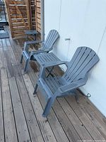 Deck view with both chairs and both tables