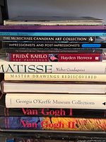 Stack of art books showing spines: Cezanne through Van Gogh II