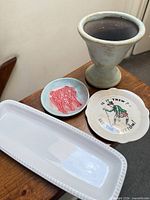 Group shot showing all four ceramic items