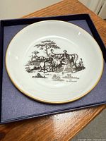 Top view of porcelain trinket tray in box