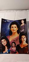 Full view of signed 8x10 Star Trek Deanna Troi promo photo