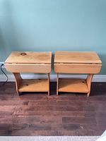 Front view of both tables showing tops and fronts