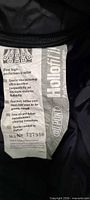 DuPont Hollofil II tag inside black sleeping bag