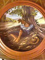 Norman Rockwell plate close-up