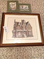 Large framed brick house print
