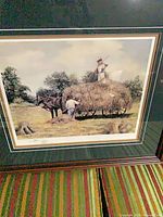 Front view of framed print showing artwork, mats and frame