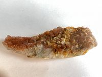 Full view of citrine cluster on white background