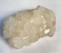 Top view of quartz crystal cluster showing multiple points