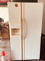 Front view of Kenmore side-by-side refrigerator