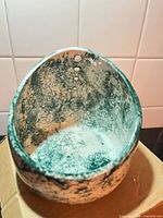 Interior view showing glaze and cavity