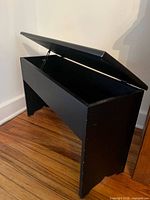 Bench with lid open showing interior storage