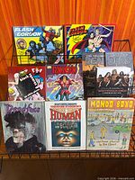 Front view of entire lot on wire stand