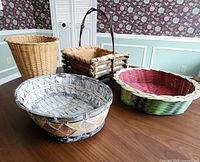 All four baskets on table