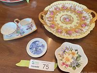 Overall view showing all six china pieces