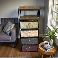 Full view of dresser showing frame, drawers and size context