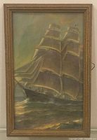 Front view of framed painting