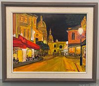 Full view of framed painting