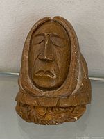 Front view of signed soapstone bust