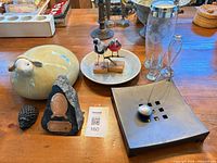 All eight decorative items displayed together