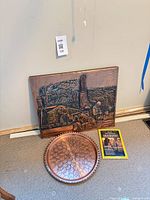 Overall lot showing plaque, tray and magazine