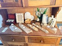 Entire assortment displayed on wooden surface