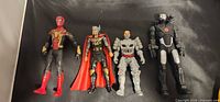 Front view of all four Marvel action figures