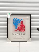 Full view of framed Matisse poster