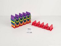 Stacked taco holders showing all colors and overall count