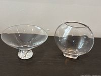 Front view of both glass pieces side by side