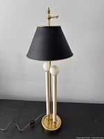 Lamp full view with shade lowered