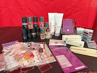 Full lot overview showing heater, gels, wraps, sticks, buffers, creams