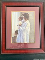 Full view of framed print showing artwork, mat, frame