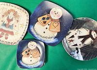 Group shot of all plates showing variety of designs and sizes