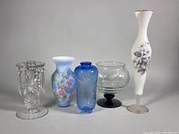 Group shot of all five glass pieces