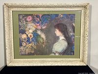 Full view of framed print showing frame, mat, and artwork