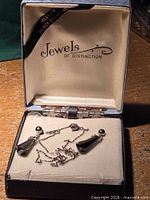 Set in open Jewels of Distinction box showing necklace and earrings