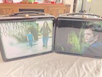 Front view of both Twilight metal lunch boxes showing character graphics