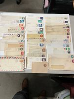Full lot overview of stacked vintage U.S. envelopes