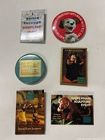 All six pins laid out for overall view