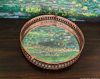 Top view showing mirrored surface and metal gallery