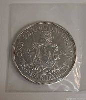 Reverse side showing Bermuda coat of arms and denomination