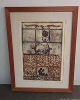Full view of framed print showing entire artwork, frame, and mat