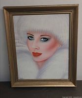 Full view of framed portrait print