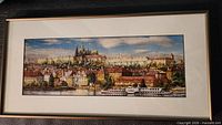 Front view of framed panoramic print