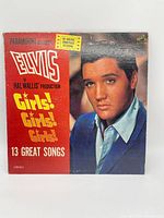 Front cover of Girls! Girls! Girls! LP showing Elvis portrait and title