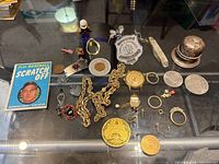 Group shot of entire mixed lot on glass surface